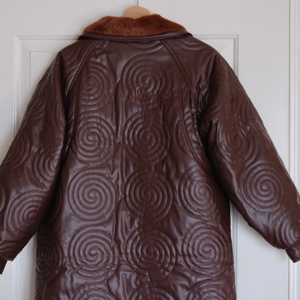 NWT House of Sunny Cosmo Overcoat in Mahogany Brown Size 2 - Picture 9 of 10